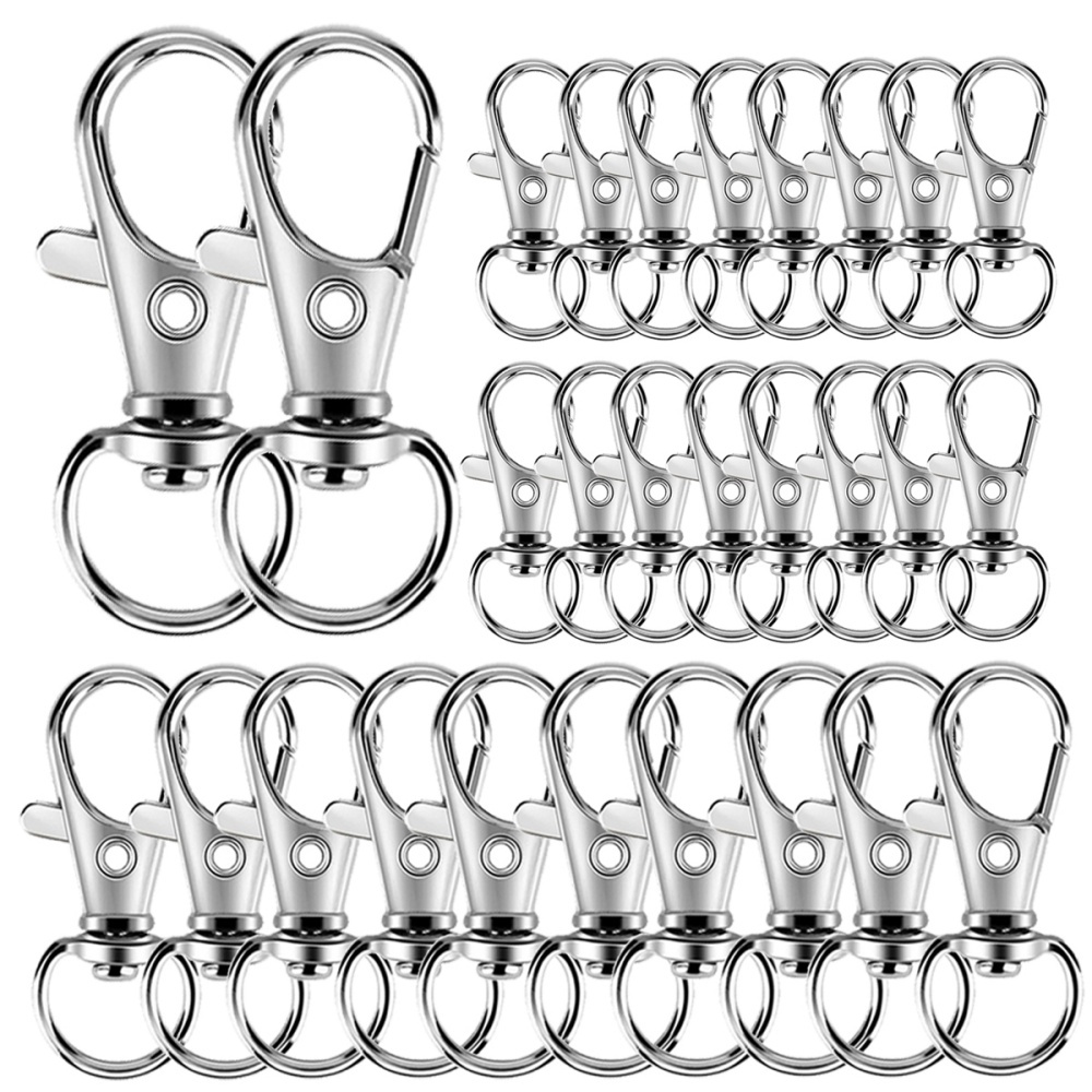 Steel Chain - 25-200 Buah Gantungan Kunci Lobster Clasp
