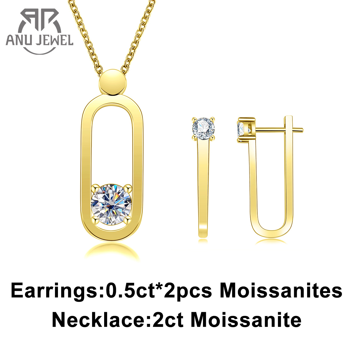 AnuJewel 2ct D warna Moissanit - Ansi Chain ulasan dan harga